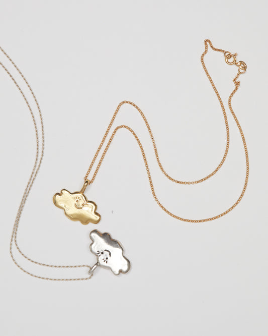 Puffy cloud chain pendent
